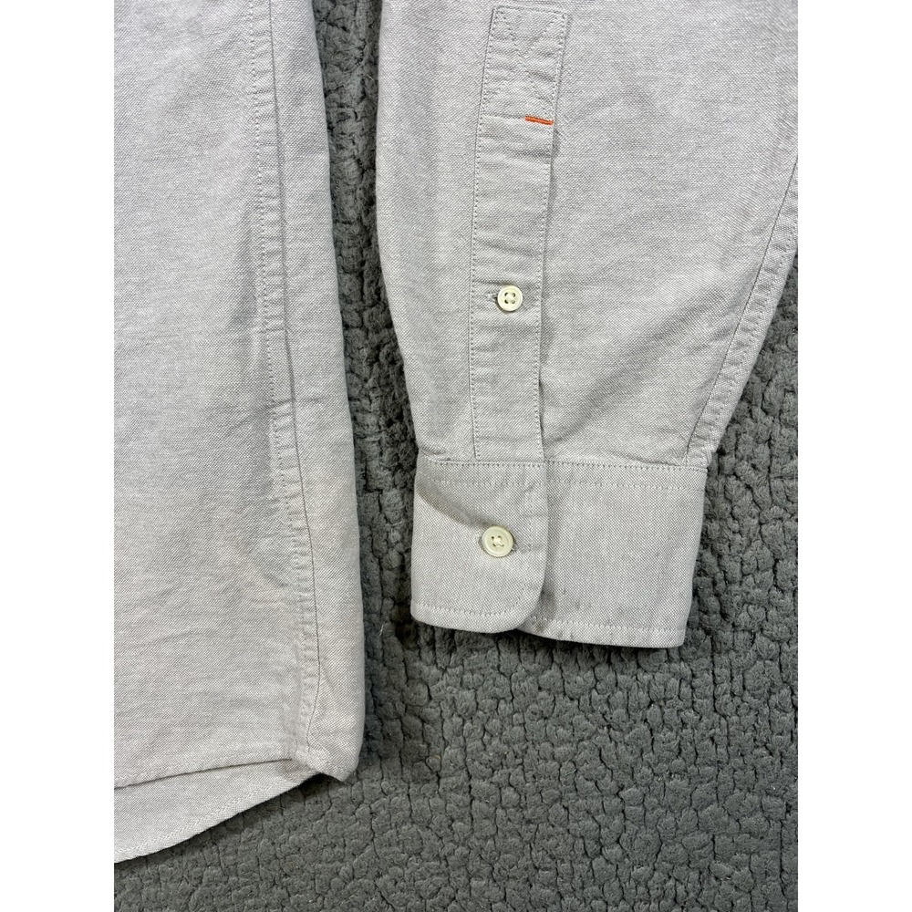 Jack Spade Shirt Mens Medium Gray Oxford Button Down Long Sleeve Cotton Casual - Picture 4 of 15